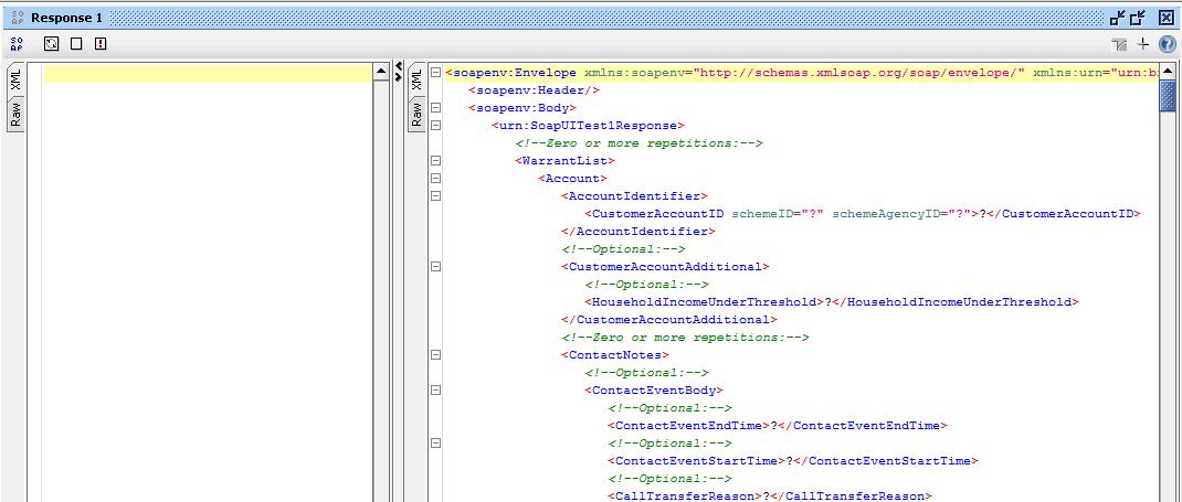 Soap UI Xml